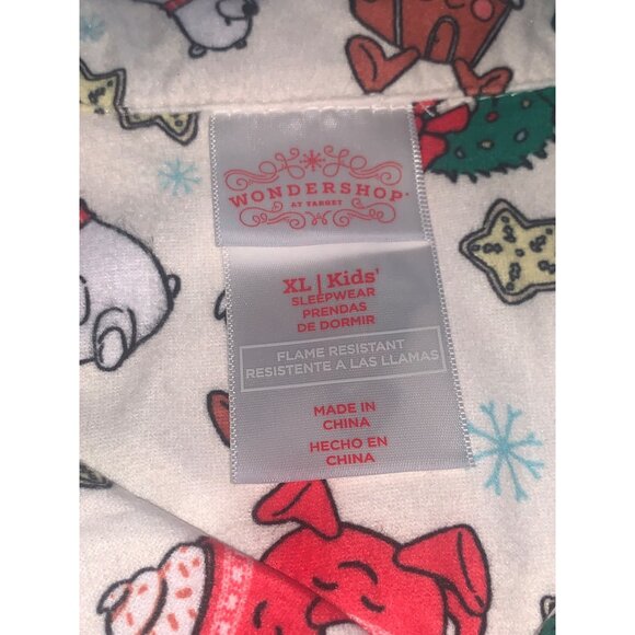 Wondershop Junior Christmas Holiday Kids Pajama Set Flame Resistant Size XL - Picture 6 of 9